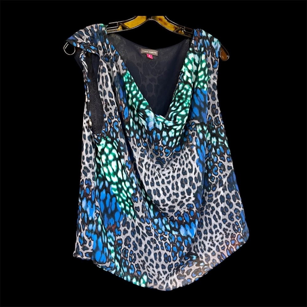 Animal Azul Vince Camuto cowl neck office siren Sleeveless Blouse